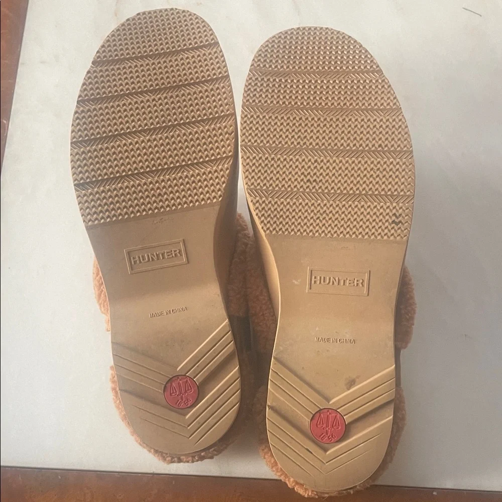 Hunter men rubber clogs with fur